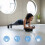Roda de exercícios abdominais com LCD, retorno automático e suporte para celular. 1