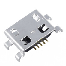 10 pieces de type B connecteur 5 broches USB monter uniquement la connexion de socket pour silver