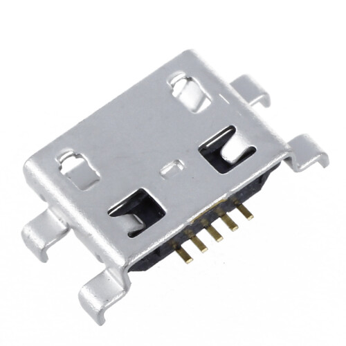 10 x Type B Female Silver  USB 5 Pin Socket Charger Mount Receptacle Connector