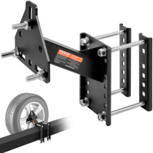SucceBuy Support de pneu de secours pour remorque RV, capacité 160 lb, acier galvanisé avec vis de montage