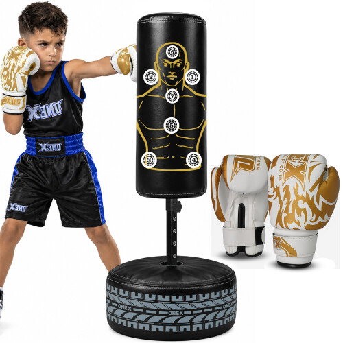 Boxing Gloves Free Standing Bag Kids Training MMA
