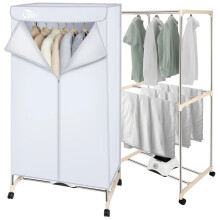 Electric Clothes Dryer Heated Machine 2 Tier Wardrobe Airer Rack Cover Indoor