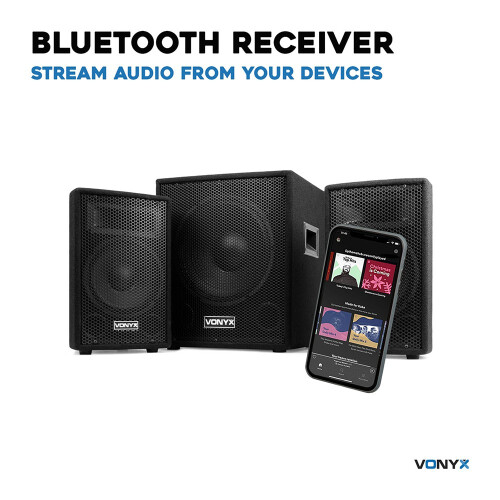 Vonyx 170.112 VX0812BT 2.1 Active Speaker Set 12" 2