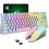 Wireless Gaming Keyboard & Mouse Rainbow Backlit Rechargeable White For PC Phone 1