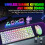 Wireless Gaming Keyboard & Mouse Rainbow Backlit Rechargeable White For PC Phone 2