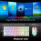 Wireless Gaming Keyboard & Mouse Rainbow Backlit Rechargeable White For PC Phone 3