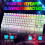 Wireless Gaming Keyboard & Mouse Rainbow Backlit Rechargeable White For PC Phone 5