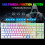 Wireless Gaming Keyboard & Mouse Rainbow Backlit Rechargeable White For PC Phone 6