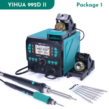 YIHUA 992D-II Station de reprise d'air chaud et fer à souder 210, 220V-240EU, pour micro-soudure électronique et réparation PCB
