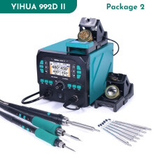 YIHUA 992D-II, Station de soudure et reprise d'air chaud 2 en 1, avec fer 210 et 245, pour micro-composants et PCB