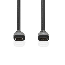 Cable USB-C 3.2 Gen 2, 3 m, 100 W, 4K, 10 Gbps, negro