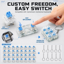 55 PCS Clickers for 3D Prints, Mechanical Keyboard Switches with 3-Pin, Clicky Keyboard Fidget Set