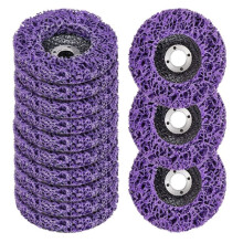 10 Pack Strip Disc Wheel for Angle Grinder Paint Rust Removal 4-1/2" X 7/8" Arbor Fit, Metal Surface Prep Weld Cleaning