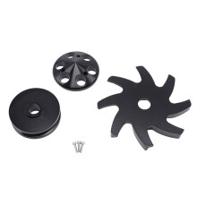 Kit Ventola e Puleggia Alternatore In Alluminio SBC per Motori Small Block per Chevy 350 Dal 1957 al 1986 per Puleggia A Gola Singola con Cinghia