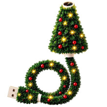 Magical Christmas Tree USB Projector Light Holiday Projector Flexible Tree Lamp for Ceiling Bedroom Home Party Decor