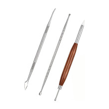 3Pcs Dual Ended Manicure Sculpting Tools 3D Gel Manicure Carving Modeling Set for Manicure Art Salon DIY