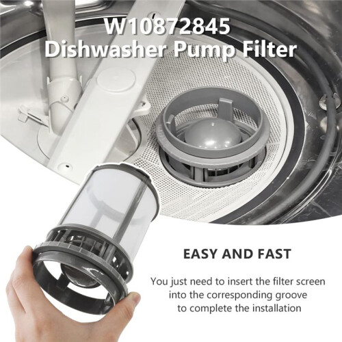 WPW10463906 W10872845 Dishwasher Filter Replacement Kit Fits for  Kitchen Appliance Accessories