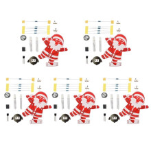 5pcs DIY Santa Claus Christmas Tree Music Kit with LED Lights Electronic Soldering Practice Board Xmas Ornament Pendant