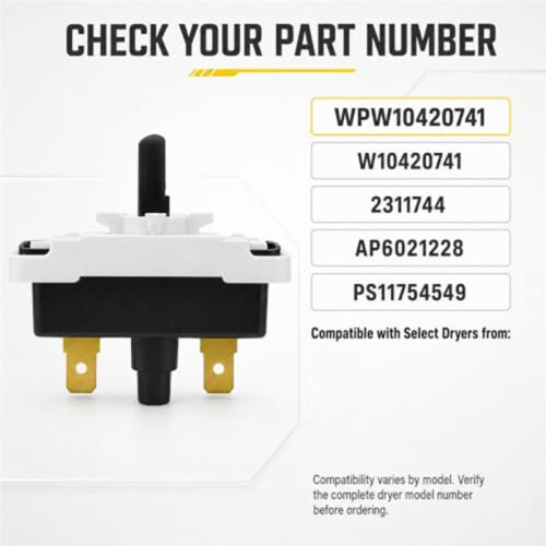 WPW10420741 Dryer Start  Replacement - for Bryxium Push-Button Start Kit for , , Amana 2