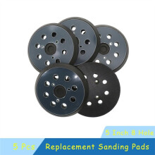 Lot de 5 Disques de Ponçage Auto-Agrippants de 125 mm (5 Pouces) à 8 Trous pour Ponçage et Polissage Du Métal, de la Carrosserie et Du Bois