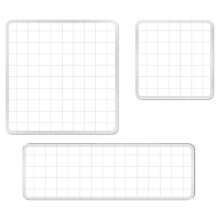 6-Teiliges Acryl-Stempelblock-Set mit Raster, 3 Größen, Transparenter Stempelblock für Kartenherstellung, Bastelarbeiten, DIY-Scrapbooking