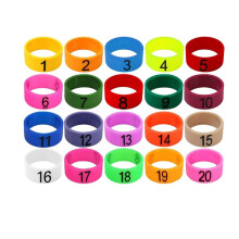 20 Stuks Gekleurde Identificatiebandjes voor Microfoons, Set van 1 Tot en met 20 Meerkleurige Identificatieringen Om Verschillende Microfoons Te