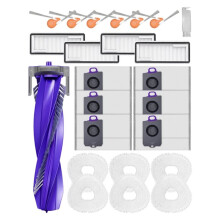 24pcs Z10 Turbo/Pro Replacement Parts for Freo Z10 Turbo / Z10 Pro Main Side Brush Filter Mop Dust Bag