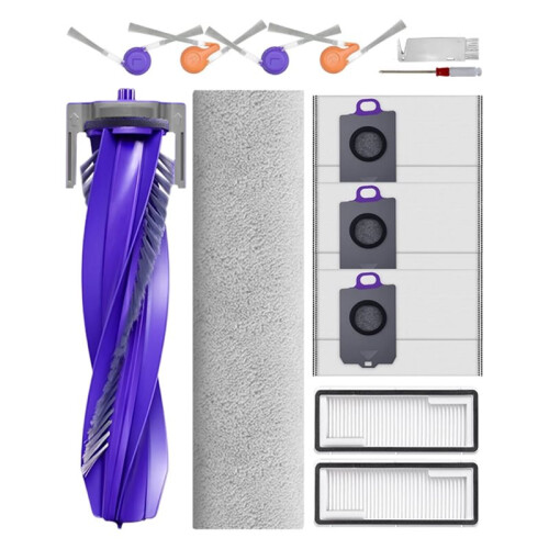 13 Pcs Replacement Parts for  Flow Robot Vacuum Cleaner Main Side Brush Filter Roller Mop Dust Bag