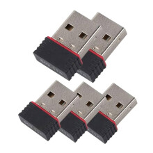 Lot de 5 Adaptateurs Wi-Fi USB 150 Mbps, Carte Réseau Sans Fil RTL8188, Dongle Récepteur Ethernet Wi-Fi USB pour Ordinateur Portable PC