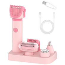 5-in-1 Electric Bikini Trimmer for Women Face Body Adjustable 3/6/9mm Body Shaver & Rechargeable Facial Shaver