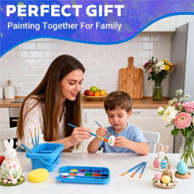 16-Hole Plastic Paint Brush Cleaner Washer & Paint Brush Paint Brush Holder with Palette Lid for Acrylic, Watercolor