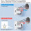 Interrupteur Tactile Mural Tuya WiFi à Détection , Bouton D'Éclairage Télécommandé, Panneau de Commande à 3 Interrupteurs 10G, UE A 4