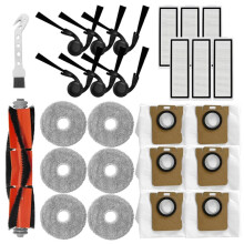 Kit de Accesorios para la Aspiradora Robot para  5/5 Pro: Piezas de Repuesto Que Incluyen Cepillo Principal, Paños de Limpieza, Filtros y Bolsas