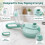 For  Blast Max Blender BC251 Replacement Set Container and Lid 22oz Replacement Cup with Leak Proof Lid and Boots B 9