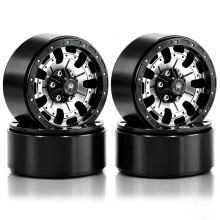 RED SPIDER 4 Stück Metall 1,9" Beadlock-Felgen mit Nabe für 1/10 RC Crawler-Cars für Axial SCX10 90046 AXI03007 VS4-10 Redcat Gen8