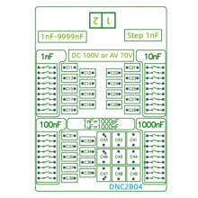 DNC2B04 Programmable Capacitors Board 1nF-9999nF - 4 Digit Decade Polypropylene Film Capacitors for Electronic Testing