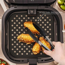 6er-Pack Quadratische Silikon-Heißluftfritteusen-Einlagen - 8,5 Zoll / 21,6 cm, Wiederverwendbare Antihaftmatten