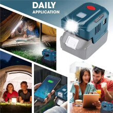 220V Inverter LED Working Light USB Power Bank Charger for 18V Lithium Battery BL1830 BL1840 BL1850 BL1860