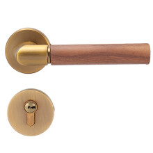 Retro Bedroom Door Lock Set - Vintage Knob Interior Privacy Lock for Bathroom & Bedroom Doors, Easy Installation Yellow