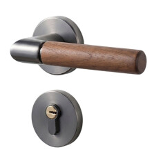 Retro Bedroom Door Lock Set - Vintage Knob Interior Privacy Lock for Bathroom & Bedroom Doors, Easy Installation Grey