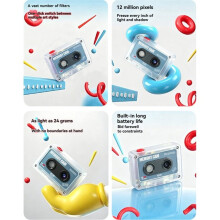 Retro Cassette-Style Digital Camera 1080P Video for Students with Screen Cute Vintage Design Gift for Everyday Use