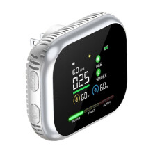 6-in-1-Rauch- und Gasmelder für Den Haushalt mit LCD-Display und Kohlenmonoxidmelder, US-Stecker für Zuhause und Reisen