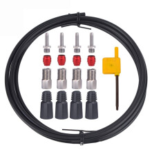 Kit de Durite de Frein à Disque Hydraulique de 2,5 M pour Stealth-A-Majig : Conduite D'Huile Complète pour Vélo avec Embout Cannelé et Olive