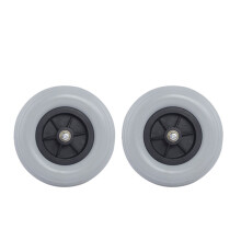 2Pcs 200x50 Wheels 8 Inch Solid Wheel Tire 200x50 Wheelchair Front Solid Wheels for Wheelchair Front Wheel Grey