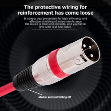 Male to Female XLR Microphones Cable 1 M XLR Male to Female Audio Cable for Mixer Amplifier Speaker Audio Device Black