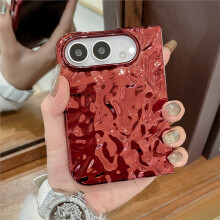 Electroplated Water Ripple Case for Duo Fold Central Axis, All-Inclusive Shockproof Hard, Anti-Scratch Black