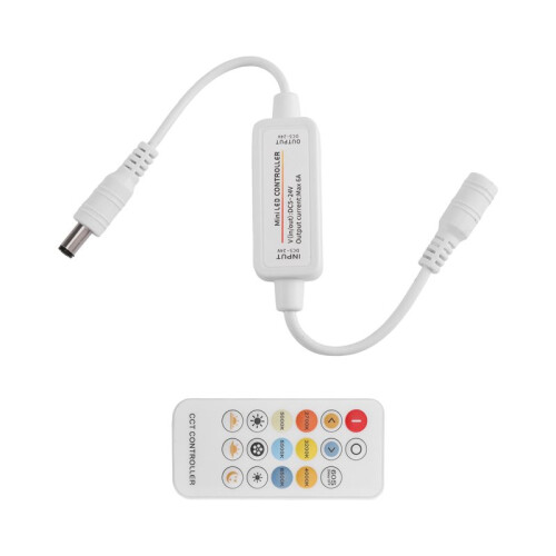 17 Keys  RF 2-Wire CCT Controller 2 Wire CCT LED Strip Controller for Two-Wire Tunable White LED Light Strip