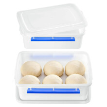 2 Pcs Pizza Dough Proofing Box with Lids and Latches for 4-6 Balls Airtight Snap  Lids, for Cookie Buns