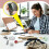 108Pcs Macrame Kit,Macrame Board and Pins Double Sided Grids Handmade Braiding Making Board Metal Adjustable Holder 3