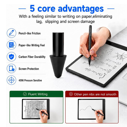6 PCS Pen Tips for  Paper Pro/Pro Move with Removal Tool Carbon-Filled Tips Replacement for / 1